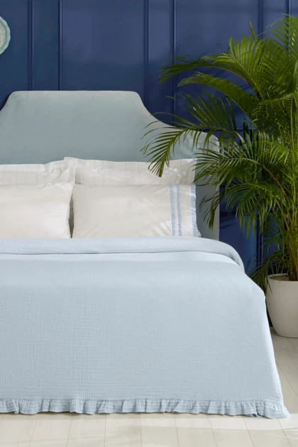 روتختی پیکه دو نفره Karaca Home مدل Blue Muse پنبه - آبی