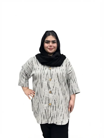 شومیز دو رو سایز بزرگ زنانه، راحت و کاربردی