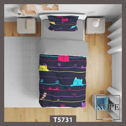 روتختی کودک طرح پترن گربه مدل T5731