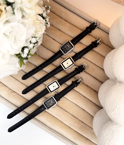 ساعت چرمی صفحه مستطیل زنانه 889