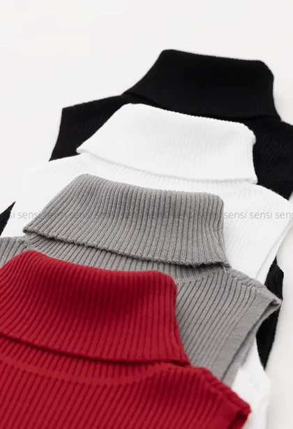 تاپ یقه اسکی بافت کد1004322