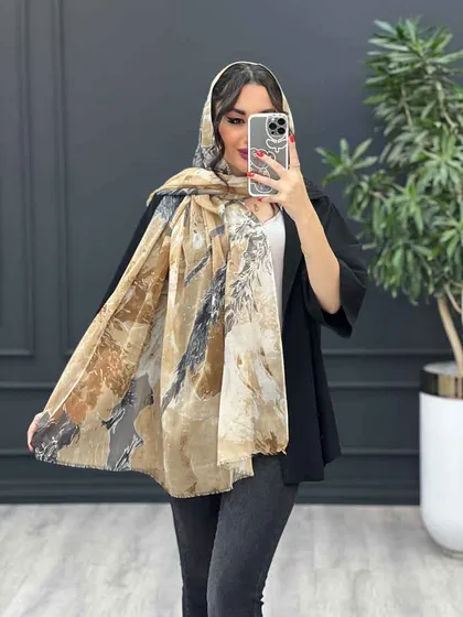 شال آبرنگی طرح گل