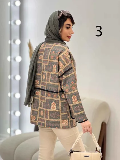 مانتو نوار دوزی برش‌دار
