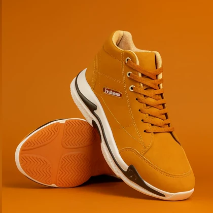 کفش ساق‌دار مردانه نسکافه ای مدل EMTO ویژه