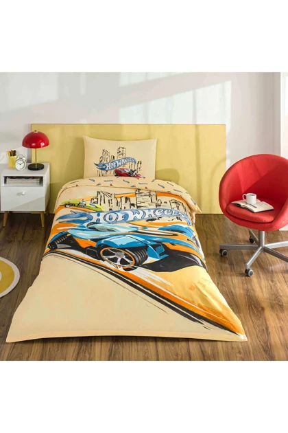 سرویس روتختی یک نفره Taç مدل Hot Wheels Winner پنبه - چندرنگ