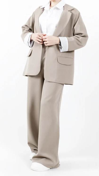 کت بلوئه آستین راه راه