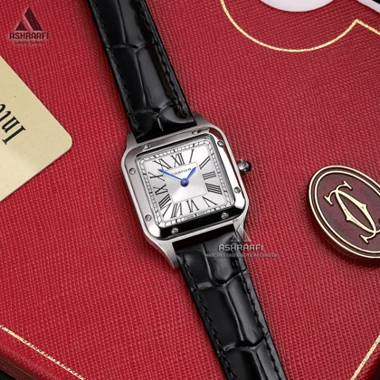 ساعت کارتیه بند چرمی Cartier Santos-Dumont SSK9
