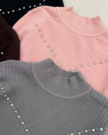 پلیور بافت یقه نگین کد 5311