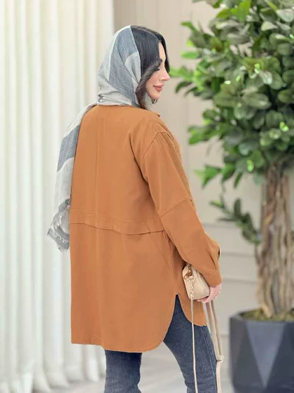 مانتو کتان جیب پیله آیتک