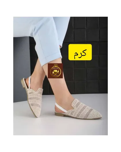 صندل زنانه گیپوری خطی پشت‌باز
