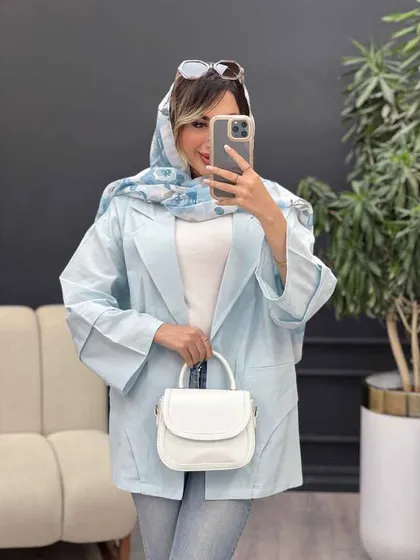 مانتو برش هلالی دو جیب