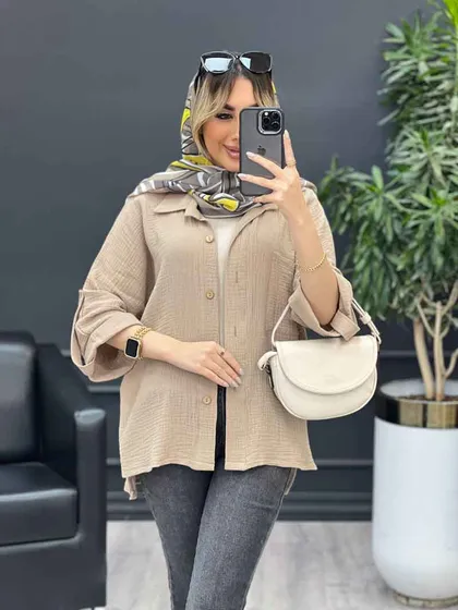 مانتو تک جیب آستین پاگن