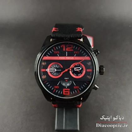 ساعت مچی مردانه اورجینال موتور ژاپنی برند مینی فوکوس سه موتور مدل Mf0068G.05 بند چرم