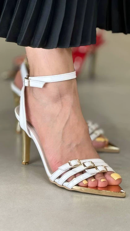 667 - پاشنه 3سگک پنجه فلزی 667