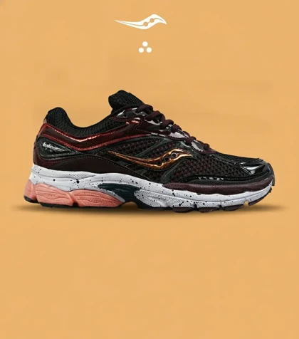 کفش کتانی مردانه و زنانه قرمز مشکی Saucony pro grid omni 9 مدل 8637