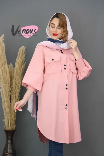 مانتو دوجیب آستین عروسکی