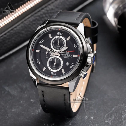 ساعت نیوی فورس صفحه مشکی Naviforce NF8075KS