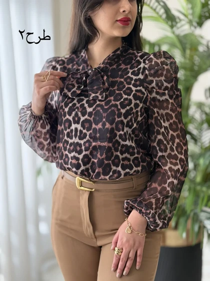 شومیز آستین پفی کد2449