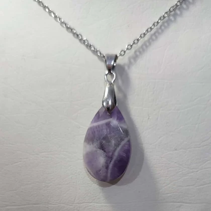 گردنبند سنگ آمیتیست اشک کوچک
