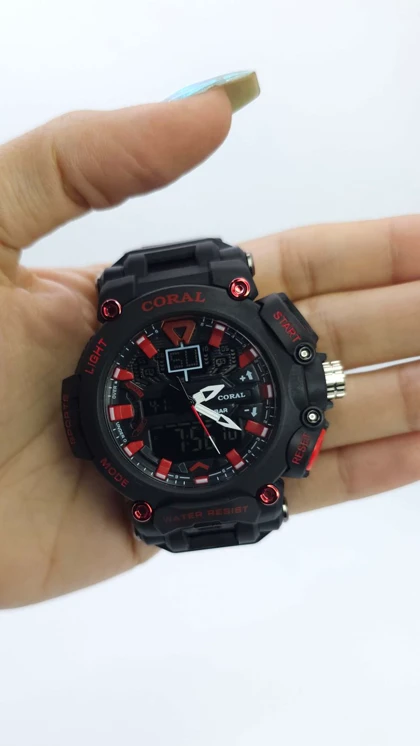 ساعت مچی مردانه کورال Coral CR1042-6 دوزمانه طرح ساعت مچی جی‌شاک