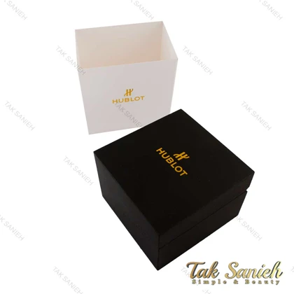 ساعت مردانه هابلوت سه موتوره مشکی ایندکس طلایی Hublot-5685-G