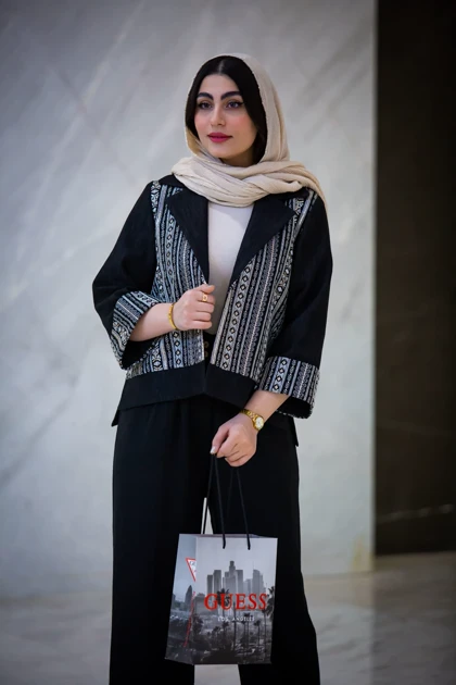 مانتو کتان لمه سوزن دوزی بغل چاک