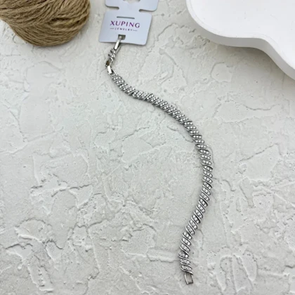 دستبند زنانه طرح جواهری با نگین های درخشان ژوپینگ