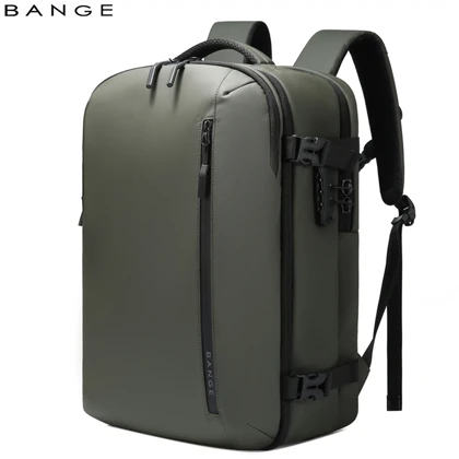 کوله پشتی لپ تاپ 15.6 اینچ مسافرتی ضد آب بنج BANGE BG-7876-1 طرح چمدان با دریچه وکیوم