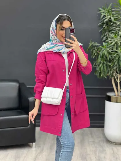مانتو لینن رنگی سر شانه پاگن