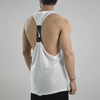 رکابی ورزشی پشت کش دار مردانه نایک مدل VHD-Dri Fit-4K0998 سفید