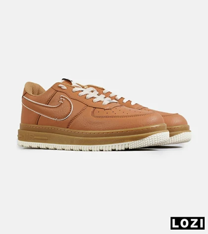 کفش کتانی بزرگ پا قهوه ای NIKE AIR FORCE مدل 7650