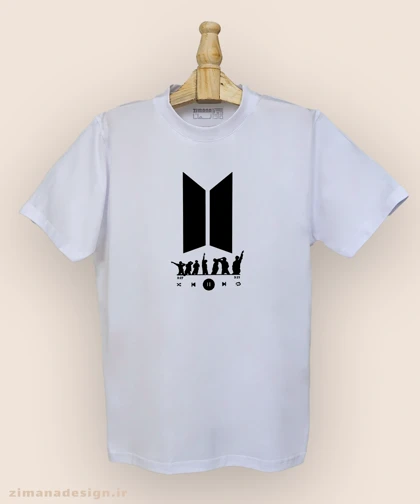 تیشرت مردانه و زنانه طرح بی تی اس کد 990