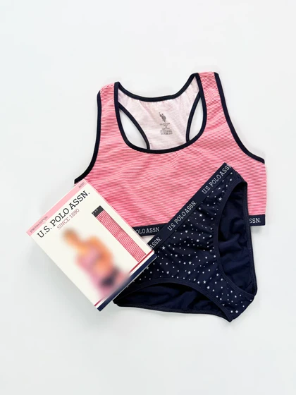 ست نیم‌تنه بدون کاپ و شورت اسلیپ اسپورت پولو U.S Polo Assn