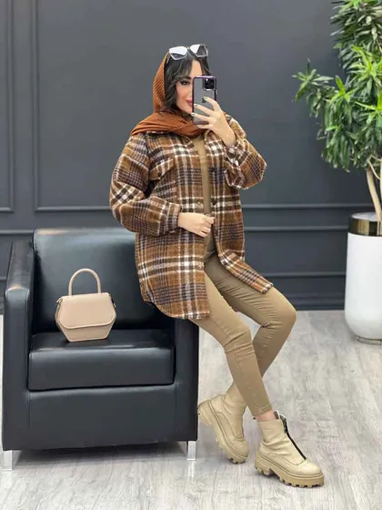شکت چهارخونه تک جیب