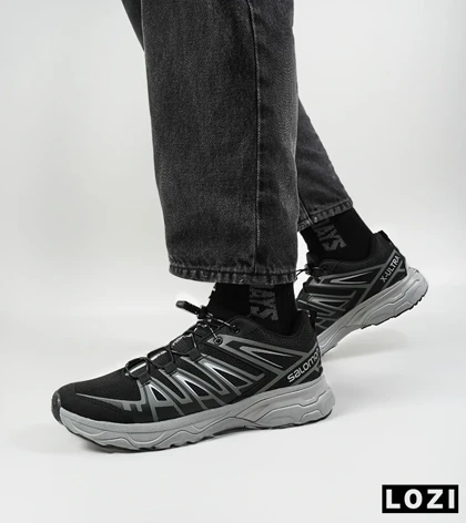 کفش کتانی بزرگ پا مشکی طوسی Salomon X ULTRA