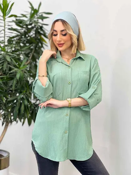 شومیز کراش دو جیب