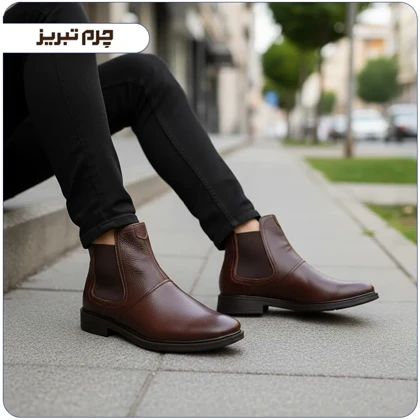نیم بوت مردانه برهان قهوه ای