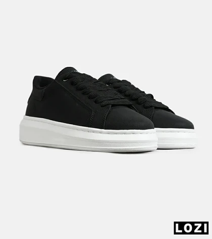 کفش کتانی مردانه مشکی سفید Alexander McQueen مدل 7740