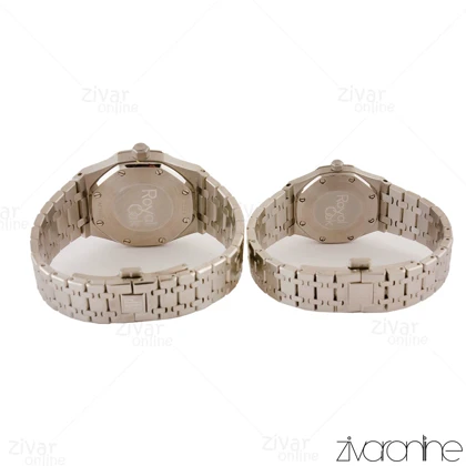 ست ساعت اودمار پیگه (AP) سیلور صفحه آبی تیفانی 105387