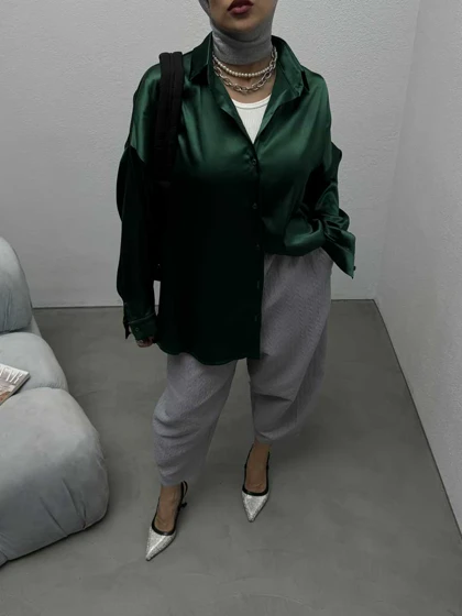 شومیز ساتن ساده