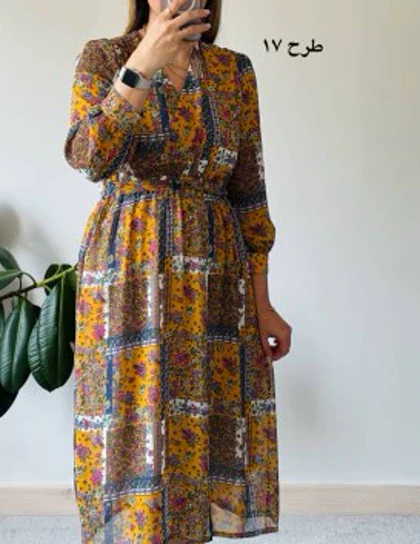 پیراهن حریر سرمه سری 10