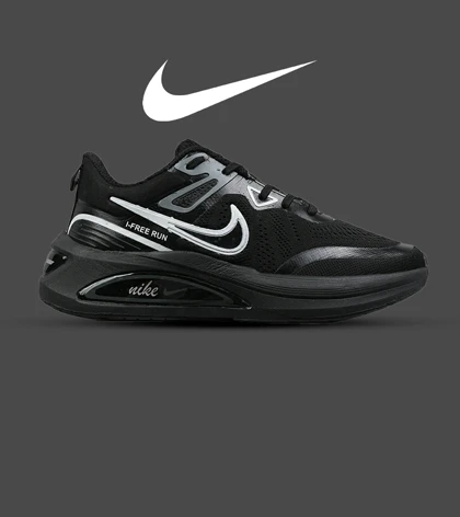 کفش کتانی مردانه و زنانه مشکی نایک NIKE air zoom Free Run مدل 8786