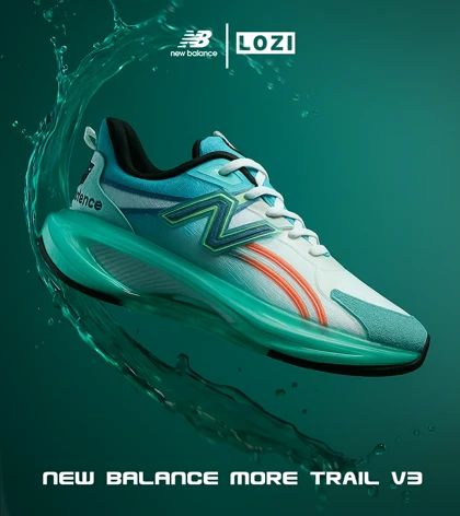 کفش کتانی مردانه و زنانه سفید آبی سبز NEW BALANCE More Trail v3