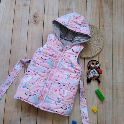 پافر دخترانه دورو طرح تکشاخ