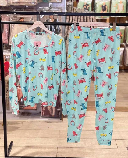 بلوز شلوار راحتی زنانه طرح سگ کد 1201-52