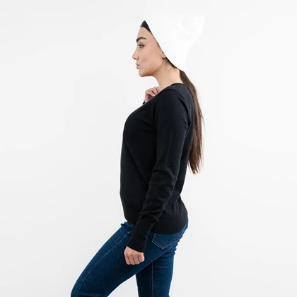 پلیور بافت اسلیم فیت یقه هفت زنانه - 71251350