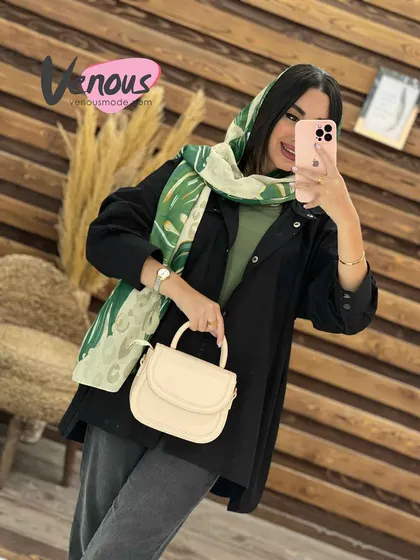 مانتو لینن تک جیب آستین پفی