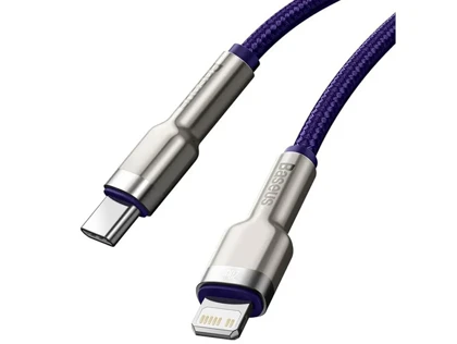 کابل شارژ سریع تایپسی به لایتنینگ 2 متری بیسوس Baseus Cafule Series Metal Data Cable Type-C to iP PD 20W CATLJK-B01