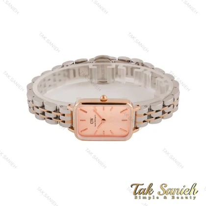 ساعت دنیل ولینگتون زنانه مستطیلی دو رنگ رزگلد صفحه رزگلد DW-4709-L