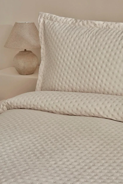روتختی دو نفره Karaca Home مدل Breeze Soft پلی‌استر - شیری